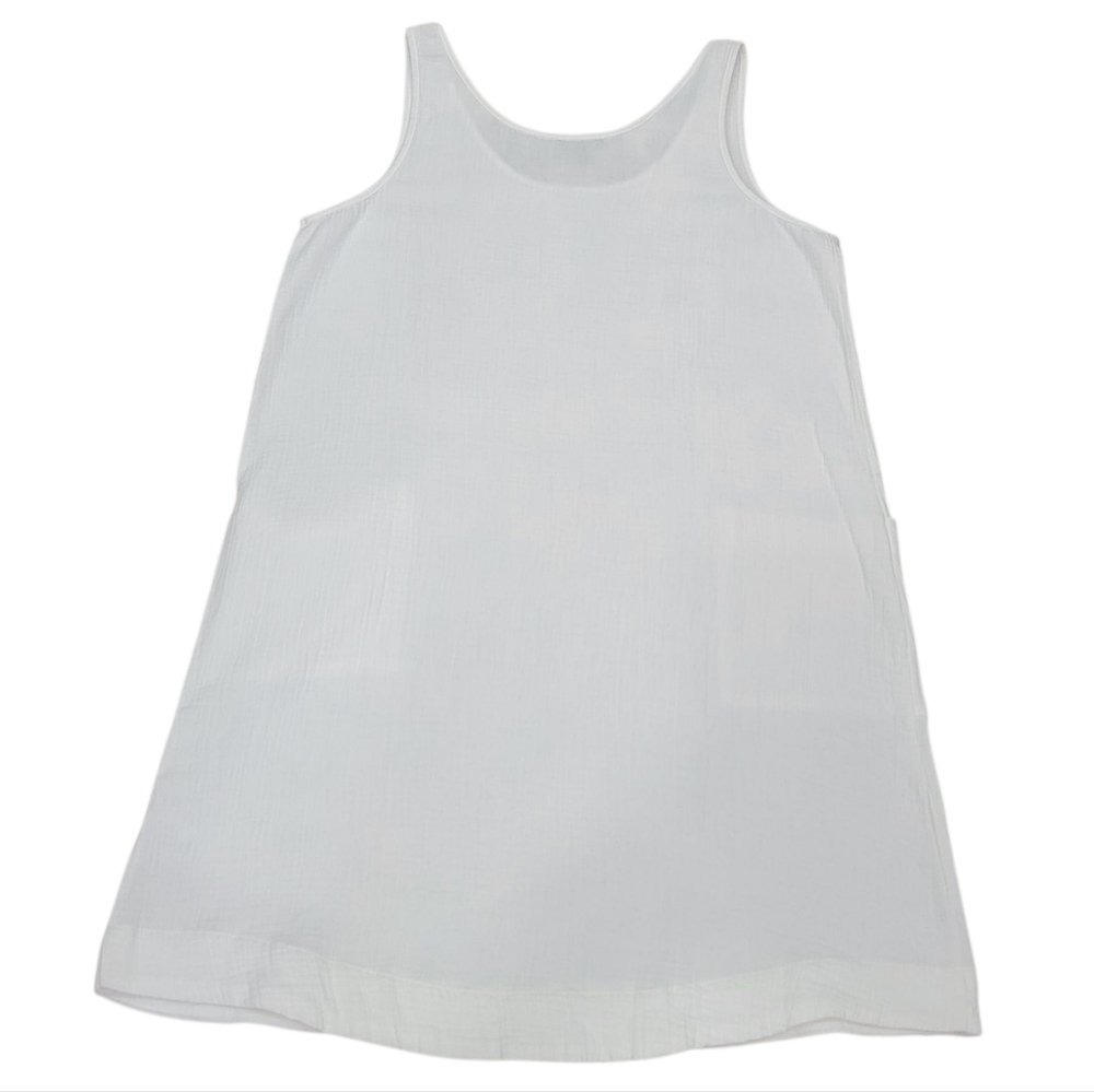 Aimee Kestenberg White Gauzy Waffle-knit Loungewear Cover-up Dress Women’s L - Picture 5 of 16